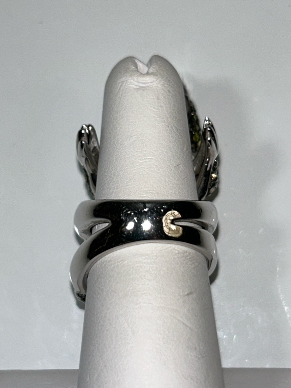 NWOT Sterling Silver Crystal Pave Gecko Lizard Ring - Picture 6 of 11